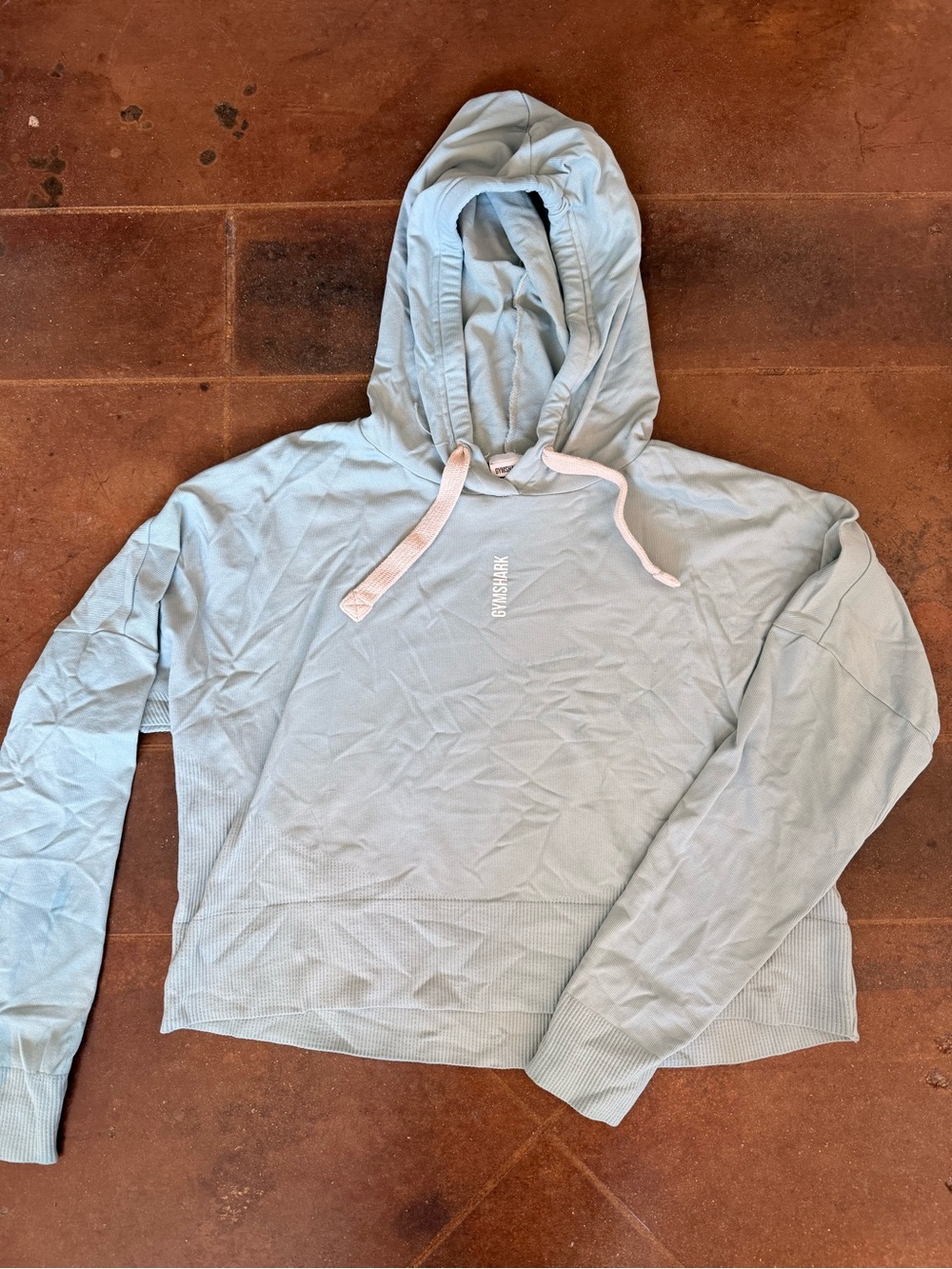 Gymshark Light Blue Womens Hoodie Sweatshirt